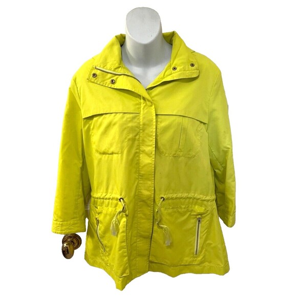 Joie Women's Size Small Jacket Yellow Anorak Windbreaker with Hood $89! - Picture 1 of 5